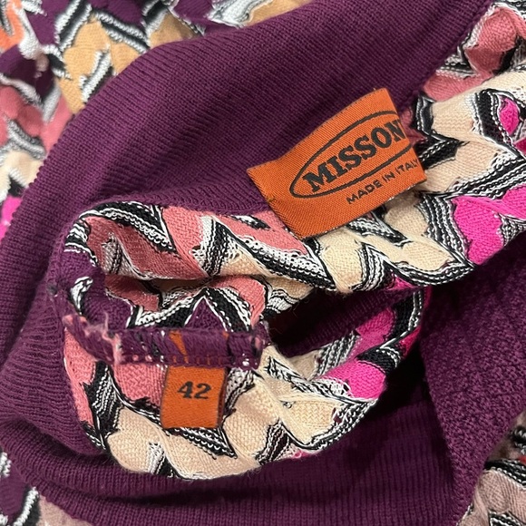 Missoni Orange Label Sleeveless Multicolor Knit Mock Dress Women Sz 42 US 6 M - Picture 13 of 13